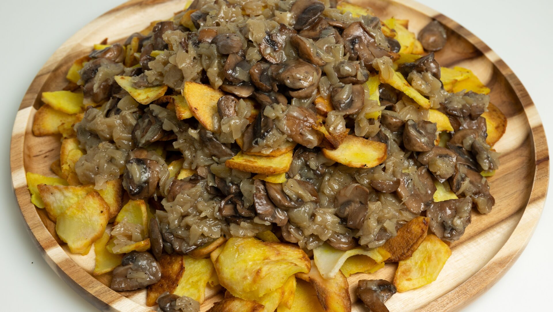 Pan fried Potato with Mushroom